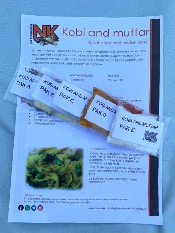 Maaltijdpakket - Groene kool-tuinerwten curry