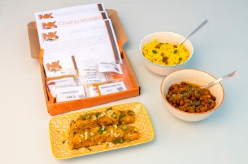 Maaltijdpakket - Pittige vis, kikkererwtencurry met citroenrijst